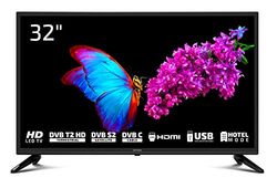 DYON Enter 32 Pro X2 80 cm (32 tum) TV (trippel tuner (DVB-C/-S2/-T2), hotellläge, USB Media Player)