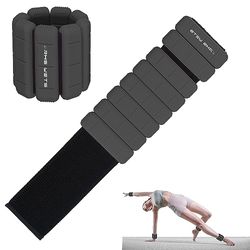 Gepatenteerde draagbare polsgewichten in het VK - Set van 2 (1 pond en 2 lbs) voor dames en heren, modieuze enkelgewichten set voor yoga, dans, aerobics, hardlopen, wandelen (zwart, 0,5 kg/elk)