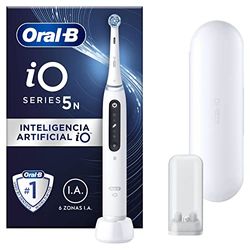 Oral-B iO 5N Cepillo de Dientes Eléctrico Blanco, con 1 Cabezal y 1 Estuche de Viaje, Diseñado por Braun