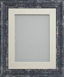 Frame Company Lynton Coal Photo Frame with Ivory Mount, 14x11 for A4, fitted with perspex