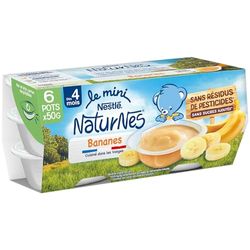 Nestlé Bébé Naturnes Mini bananes - dès 6 mois - 6x50g