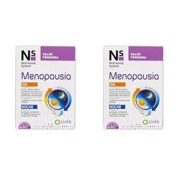 NUTRITIONAL SYSTEM Ns Menopausia Dia Y Noche, Alivio de la menopausia, 60 Comp (Paquete de 2)