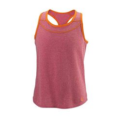 Wilson Fille Débardeur, COMPETITION TANK II, Polyester/Coton, Rouge/Orange (Granita/Sunrise Orange), Taille L, WRA797901LG