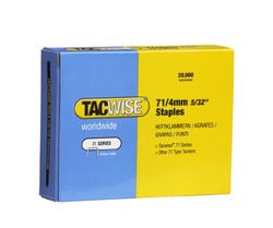 Tacwise 0365 Type 71/4 mm gegalvaniseerde bekleding nietjes, 20.000 stuks, zilver