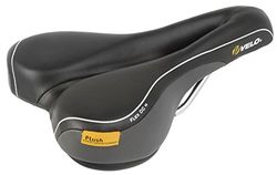 Velo Sattel Plush Deep Channel, preto, 262 x 165 mm, 250175, selim para bicicleta, unissexo, Schwarz, 162 mm