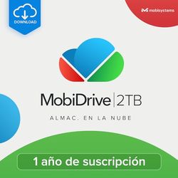 MobiDrive | 2 T de Almacenamiento en la Nube Personal | Almacene, Sincronice, Proteja y Comparta sus Archivos | 1 Dispositivo | 1 Usuario | 12 Meses | Código de activación PC enviado por email