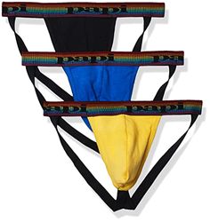 Papi Ropa Interior Transpirable para Hombre (3 Unidades), Color Azul, Amarillo y Negro