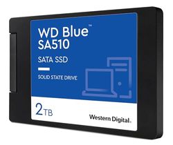 WD Blue SA510, 2 TB, 2.5" SATA SSD, fino a 560 MB/s, Include Acronis True Image per Western Digital, clonazione e migrazione del disco, backup completo e ripristino rapido, protezione da ransomware