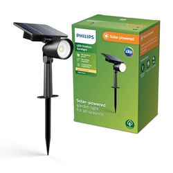 Philips Ashlyn Spot/Applique Solaire d’Extérieur, 2700 K, 150 lm, Noir