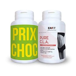 EAFIT MINCEUR - Pure CLA DUO - Brule graisse raffermissant - Aide à affiner la silhouette - Limite la formation des tissus graisseux - Riche en CLA - 2x90 capsules - Complement alimentaire adapté au sport