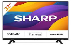 Sharp 32Di6EA - TV Android (9.0) Smart 32" HD sin Marco - 32 Pulgadas - Google Assistant controlado por Voz, Chomecast, Bluetooth, Altavoces Harman/kardon, HDR10, 3xHDMI, 2xUSB, DTS Virtual X