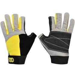 Kong. Alex Gloves Gants techniques d'escalade et de sauvetage. 3 doigts découverts. en cuir avec paume renforcée en Kevlar®. Dos respirant élastique. EN 388. Taille M
