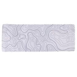 lachineuse – Alfombrilla de ratón XXL – Mapa topográfico – Blanco – 800 x 300 x 3 mm – Decoración Original – Antideslizante y Resistente al Agua – Idea de Regalo de Japón Asia