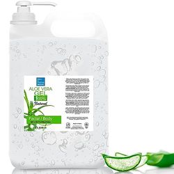 Gel Aloe Vera Puro Idratante Viso e Corpo | Trattamento per Acne e Cicatrici | Protettivo Solare e Anti-Invecchiamento | Post Rasatura e Depilazione, 5000 ml