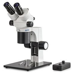 Stereo-zoom microscoop (coaxiaal) [Kern OZC 583] De coaxiale voor de LCD/LED elektronica en halfgeleider werkplek, buis: Trinoculair, oculair: HSWF 10x Ø23 mm, gezichtsveld: Ø12,78-3,5 mm, lens: