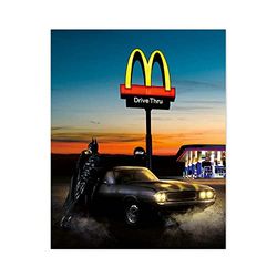 Declea Cuadro moderno con estampado Glamour Drive Thru - Decoración moderna para el hogar, cuadro para el salón, decoración del hogar