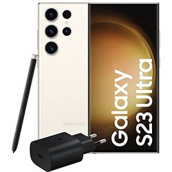 Samsung Galaxy S23 Ultra, Caricatore incluso, Smartphone Android, Display 6.8'' Dynamic AMOLED 2X, Fotocamera 200MP, RAM 8GB, 256 GB, 5.000 mAh, Cream [Versione italiana]