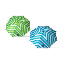 Atosa Parasol de plage design Zig-Zag orientable métallique en fer Ø220 cm Nylon Protection UPF 50+ Assortiment en 3 possibilités avec housse, multicolore