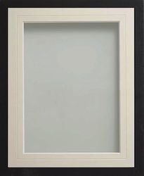 Frame Company Webber Black with Ivory V-Groove Mount, 8x6 for 6x4 inch