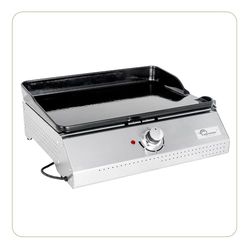 LITTLE BALANCE 8713 Biscarosse 50-35, Piano cottura in ghisa smaltata XL, 2150 W, Fabbricazione 100% francese, Inox
