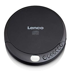 Lenco CD-010 - Lecteur CD Portable Walkman - Diskman - CD Walkman - Avec écouteurs et câble de chargement Micro USB - Noir