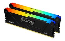 Kingston Fury Beast RGB 16GB 3600MT/s DDR4 CL17 DIMM (Kit de 2) PC Memoria para Ordenadores de sobremesa KF436C17BB2AK2/16