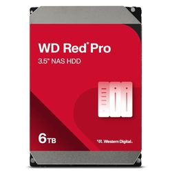 WD Red Pro interne harde schijf 6 TB (3,5 inch, NAS harde schijf, 7.200 rpm, 256 MB cache, SATA 6 Gbit/s, NASware-technologie, voor NAS systemen continu gebruik, schokbestendig) rood