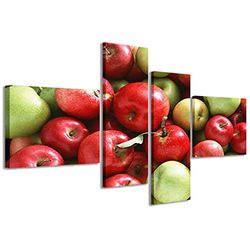 Stampe su Tela Fruit afbeelding op canvas, moderne kunstdruk op 4 panelen, klaar om op te hangen, 200 x 100 cm
