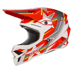 O'NEAL | Motocrosshjälm | MX Enduro | ABS-skal, ventilationsöppningar för optimal kylning | 3SRS Hjälm Ride V.23 | vuxna | röd vit | storlek S (55/56 cm)