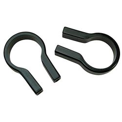 KlickFix Ersatz Schellen Standard, 0211F-Set Morsetti per adattatori Manubrio 22-26 mm, Colore Unisex Adulto, Nero-Nero