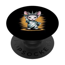 Linterna Sphynx Cat Liberty con bonitos bigotes PopSockets PopGrip Adhesivo