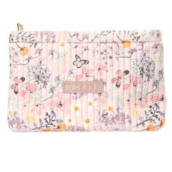 Depesche TOPModel Summer Feeling 13309 Cosmetic Bag in Pink with Flower Pattern and Butterflies
