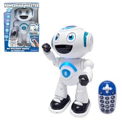 Lexibook, Powerman Master, Interactive Toy Robot Reading in the Head Toy for Children Dancing Plays Music Animal Quiz STEM Programmable Remote Control Robot Junior, ROB25DE