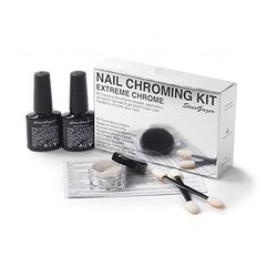 Extreme Chrome nail chroming kit. Get that almost mirror finish nail colour in bright silver.