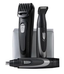Remington Beard Trimmer Kit The Works (6 Piece Beard Trimmer with Comb (2mm-18mm), Precision Trimmer with Comb (1mm-5mm) & Nose and Ear Trimmer, Advanced Ceramic Blades, USB Rechargable) MB905