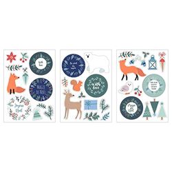 3 CHIPBOARD SHEETS WOODSY CHRISTMAS