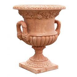 Biscottini Vasi terracotta grandi da esterno 49x49x61 cm Made in Italy | Vasi per piante grandi artigianali | Vaso terracotta grande