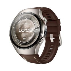 HUAWEI WATCH 5, 46mm Smartwatch, Multi-sensing X-TAP, Health MOT, Real-Time Fingertip Blood Oxygen, up to 11 Days Battery Life, eSIM, Aerospace-Grade Titanium/Stainless Steel, iOS & Android, Brown