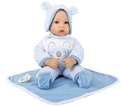 Small Foot 11238 Doll Lucas incl. removable clothes, dummy, and soft cuddling blanket, role-playing toy