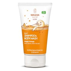 Weleda Kids Shampoo and Body Wash 2in1, Kids Shampoo, Kids Body Wash, Happy Orange, Dermatologically Tested, 100% Certified Natural, Organic, Vegan,150 ml