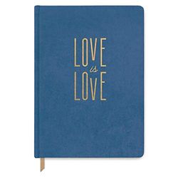 DesignWorks inkt, doek Hardcover Journal (7.5" x 10.25"), blauw - Love is Love