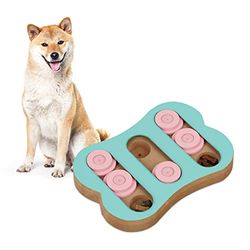 Relaxdays interaktiv intelligensleksak för hundar, godisdesign, foderleksaker, snooffelspel, turkos-rosa, 1 styck