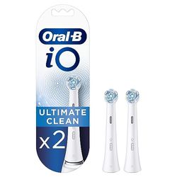Oral-B iO Ultimate Clean Recambios para Cepillo de Dientes Eléctrico, Pack de 2 Cabezales - Originales