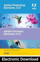 Adobe Photoshop Elements and Adobe Premiere Elements Student version 2024