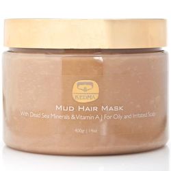 Kedma - Black Mud Hair Mask - For Damaged and Colored Hair - Repairs and Strengthens - With Vitamin A - 400g