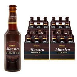 Mahou Maestra Dunkel - Cerveza Lager Española Premium, Color Oscura y Cuerpo Intenso, 6.1% Volumen de Alcohol, Pack de 24 Botellas x 33 cl