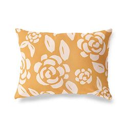 BonaMaison Oranje-Gebroken Wit Decoratieve Kussensloop, Kussenhoezen Bank, Decoratieve Kussenhoesjes, Kussensloop; Sofa, Slaapkamer, Kantoor, Auto 35x50 Cm - Ontworpen en vervaardigd in Turkije