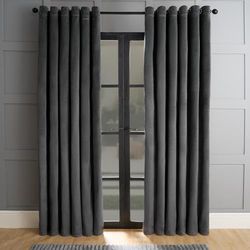 OHS Cortinas Opacas térmicas de Forro Polar de Terciopelo para Dormitorio, Cortinas Opacas Decorativas, Ahorro de energía, para el hogar, Sala de Estar, Cortinas aisladas de Invierno, con Ojales,