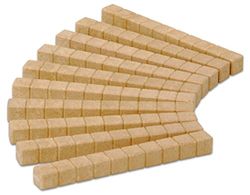 WISSNER aktiv inlärningsstång 100 delar, tillverkade av RE-Wood, i en poly-väska