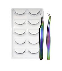 Rainbow Tweezers Set + Training Eyelashes